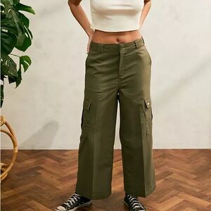 Dickies Olive Green Wide-Leg Cargo Pants